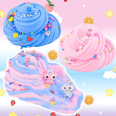 MermaidSlime crystal-clear slime 60ml purple, glossy finish for artful play.