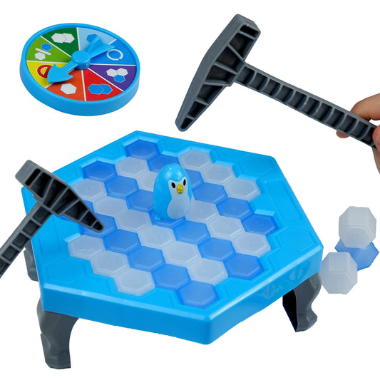 Meroqeel Save Penguin Break Ice: penguin perched on ice for a fun turn-taking challenge.
