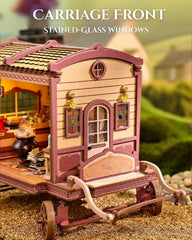Merrifete LED light inside carriage creates cozy display ambiance