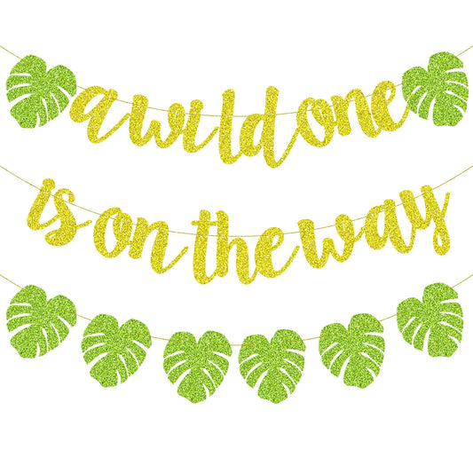 Merriva wild one banner letters illuminate walls for a vibrant photo backdrop.
