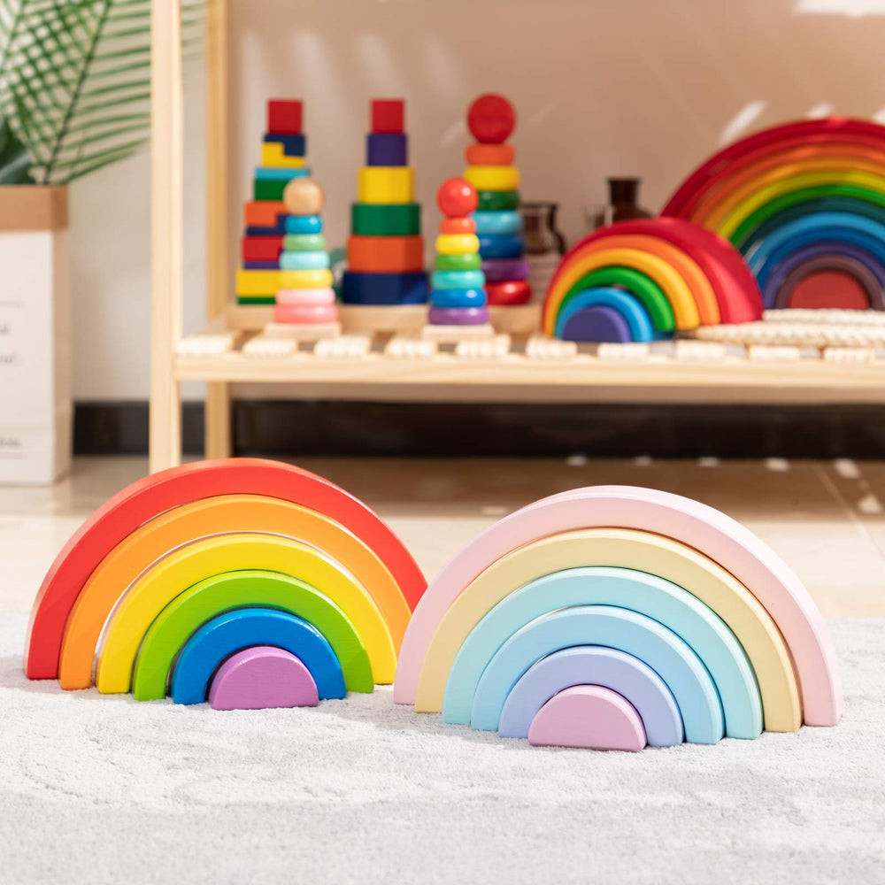 MerryHeart rainbow toy uses water-based paint for safe, vibrant colors