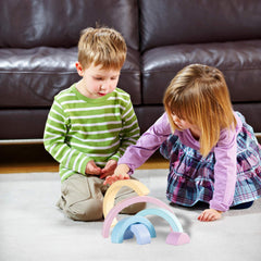 MERRYHEART 6-piece set offers open-ended stacking and early learning opportunities.