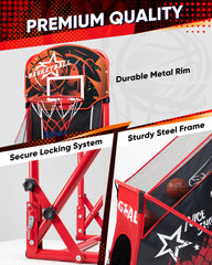 MerryMove iron frame delivers durability and stable play indoors or outdoors.