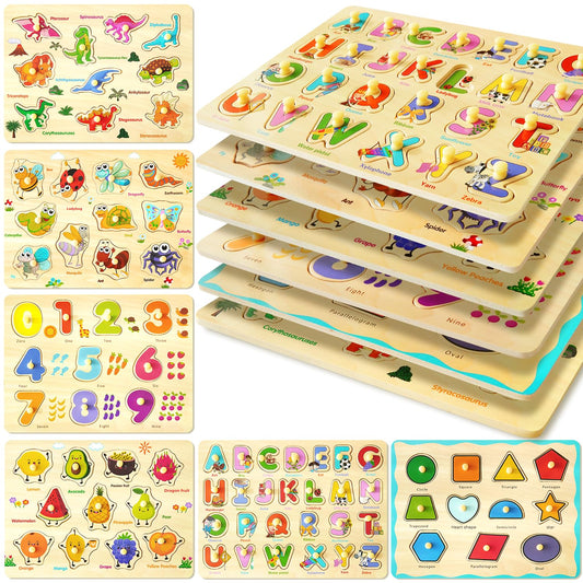 MerryPony alphabet puzzle for toddlers improving letter recognition and fine motor skills.