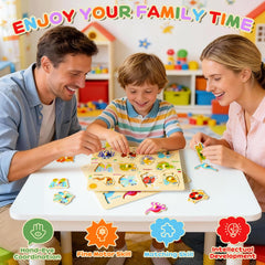 MerryPony dinosaur puzzle engages imagination while developing matching and focus.