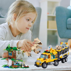 Mesiondy dinosaur park watchtower enhances storytelling and planning during playtime