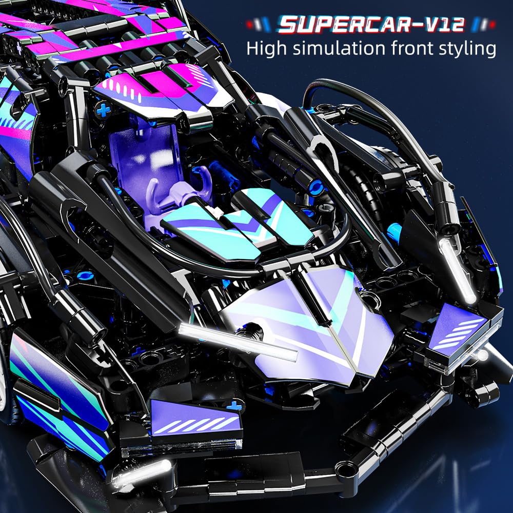 Mesiondy race car model cockpit focuses on detailed interior for imaginative building.
