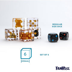 FanRoll CATAN inclusion dice by Metallic Dice Games, smooth rolls and durable construction