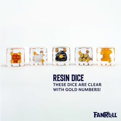Metallic Dice Games FanRoll resin dice, CATAN inclusion set for immersion