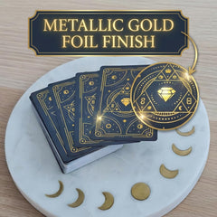 Metaphoracle standard tarot size card fits comfortable during shuffles and quick interpretations.