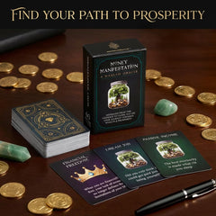 Metaphoracle wealth oracle cards spread highlights the intuitive layout for mindful career planning.
