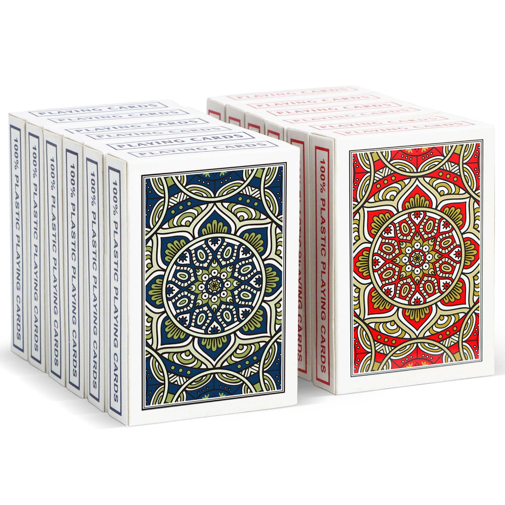 Metsyth 12-pack playing cards with blue back design for clear visibility during games.