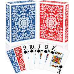 Metsyth blue large-print deck front shows bold numbers for easy reading during games.