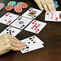 Metsyth packaging displays two decks in blue and red tones.
