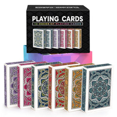Metsyth playing cards 12-pack colorful decks for family game nights.