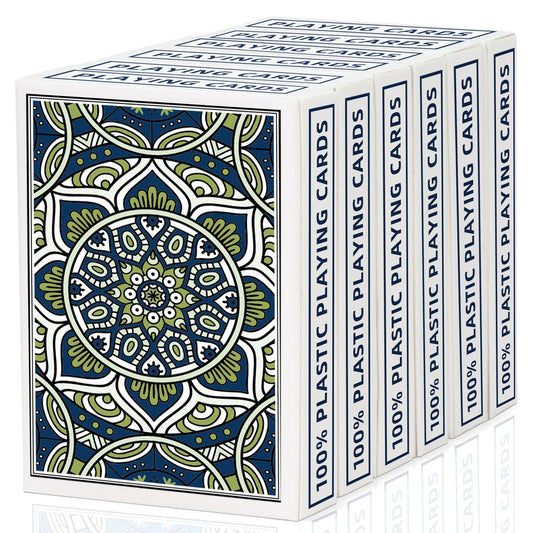 Metsyth waterproof plastic playing cards with textured surface for easy shuffle and handling.