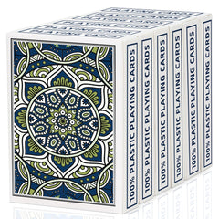 Metsyth waterproof plastic playing cards with textured surface for easy shuffle and handling.