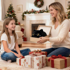 Mewaii Black Cat Plush paws highlight playful charm.