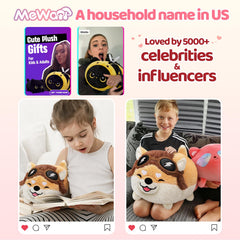 Mewaii Dog Plush 14inch body, versatile for naps and travel.