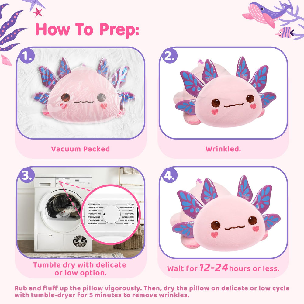Mewaii gift-ready axolotl plush, perfect for gifting