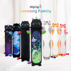 Mewaii grey cat plush cuddle buddy for kids and teens