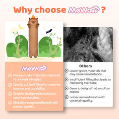 Mewaii long capybara plush 110cm acts as lumbar support and warmth.