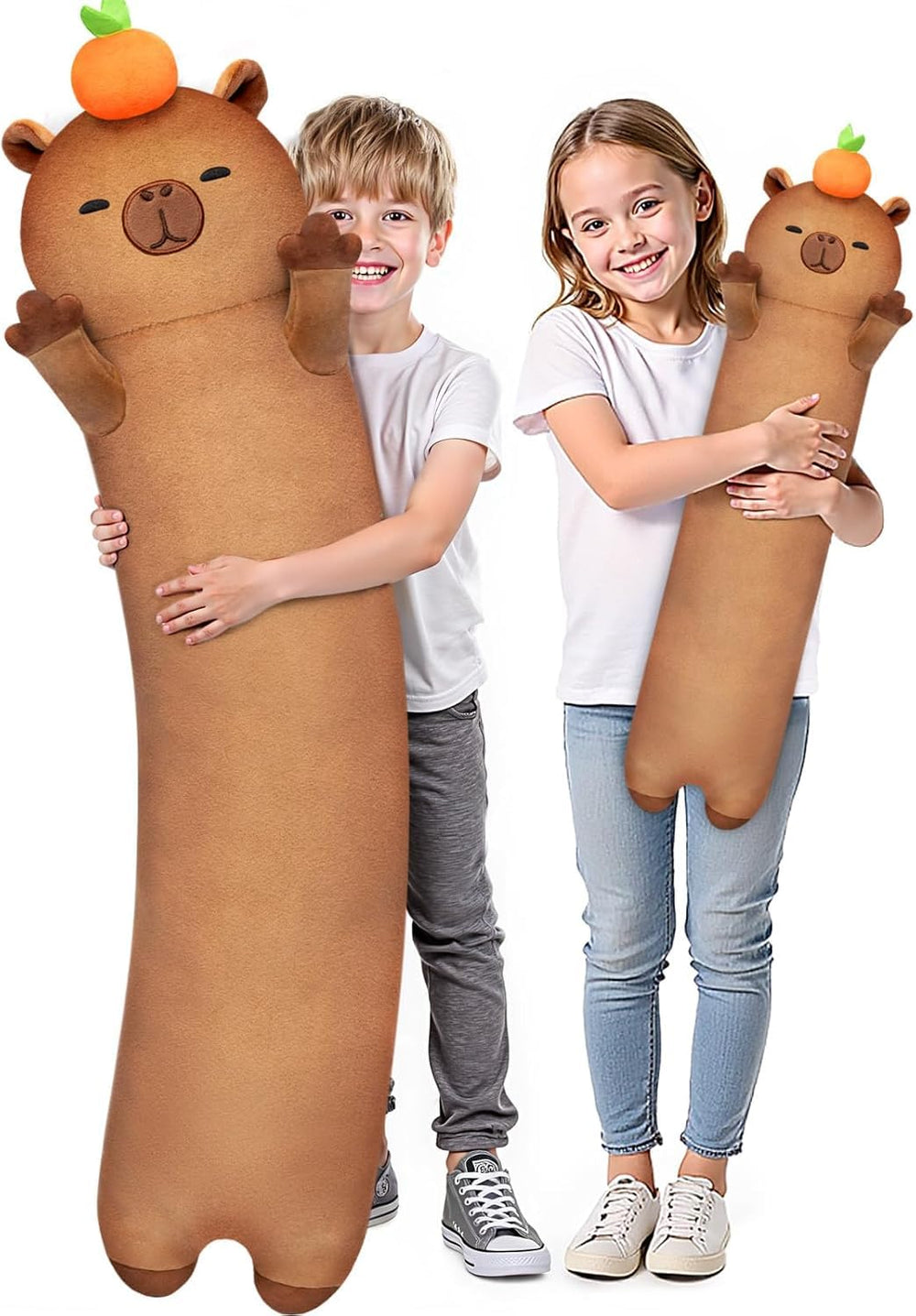 Mewaii long capybara plush 50cm for cozy lounging and hugging comfort.