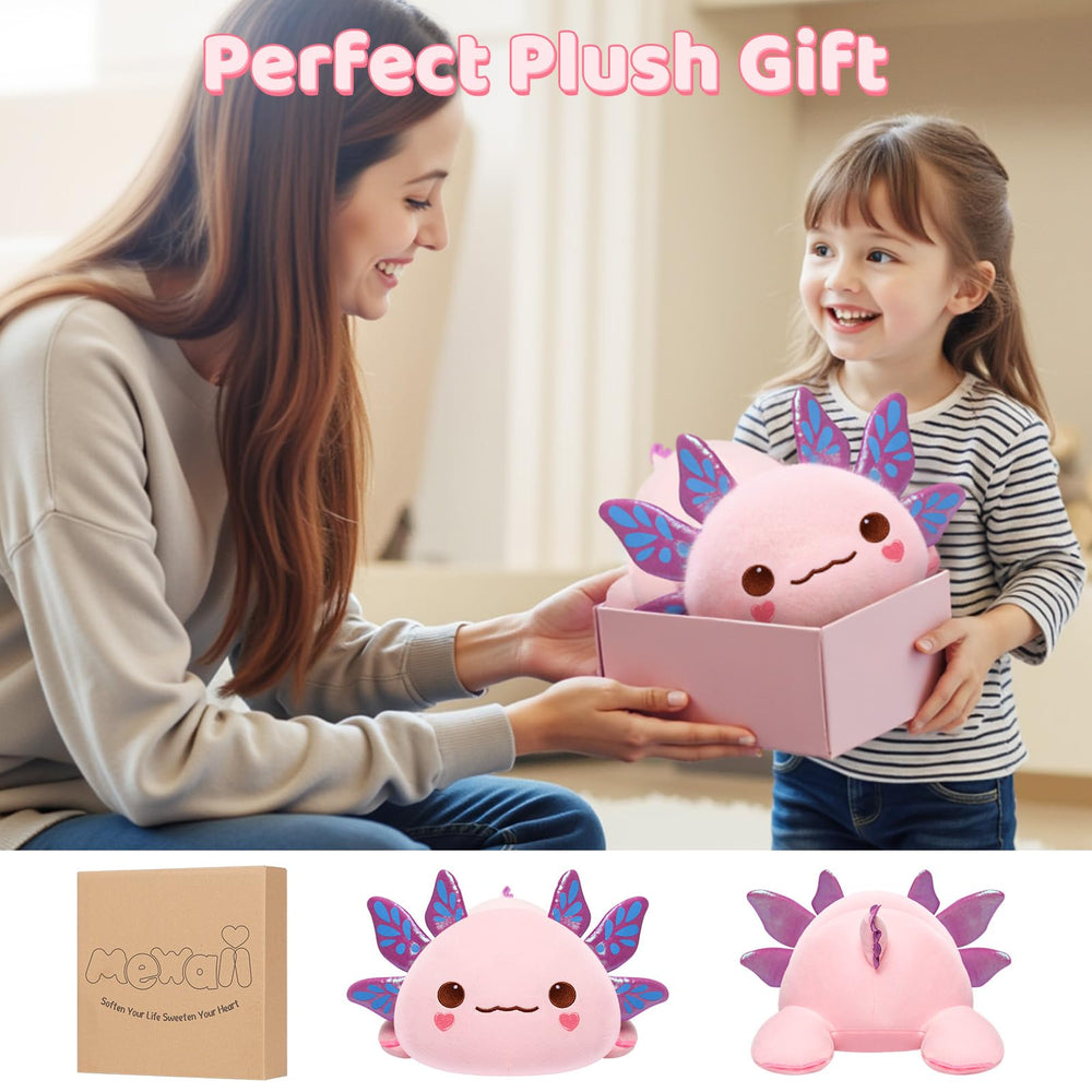 Mewaii machine-washable axolotl plush for easy cleaning
