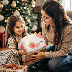 Mewaii Strawberry Cow Plush vacuum-packaged for easy gifting and storage