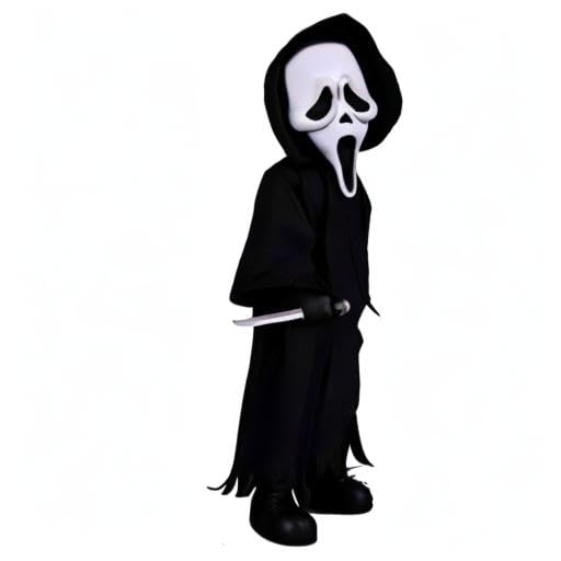 Mezco Scream Ghost Face Doll 10in with knife accessory enables dramatic display poses