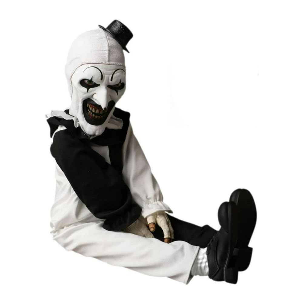 Mezco Terrifier Art the Clown Roto Plush front view, display-ready for horror fans