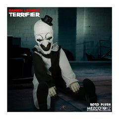 Mezco Terrifier Art the Clown Roto Plush pom-pom detail, precise clown embellishments