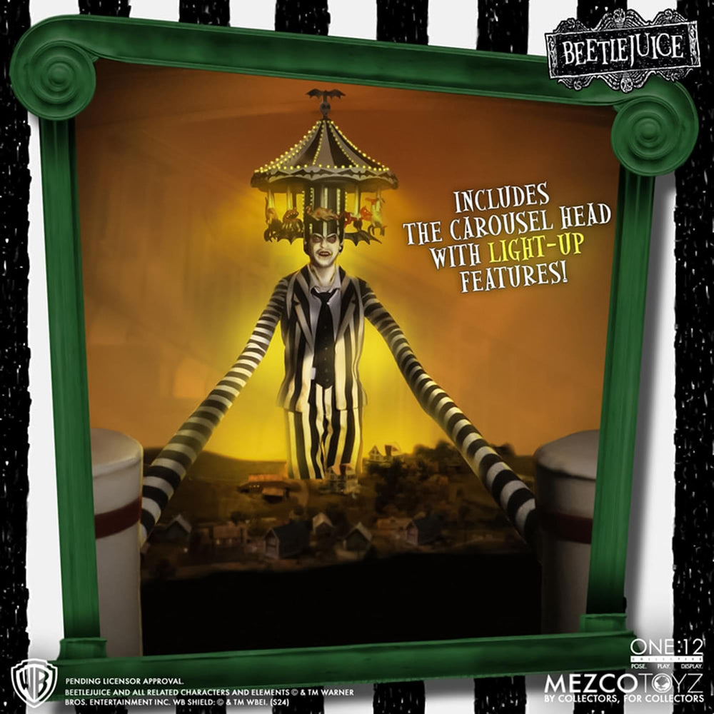 Mezco Toyz One:12 Beetlejuice sandworm boots add authentic detail for shelf storytelling