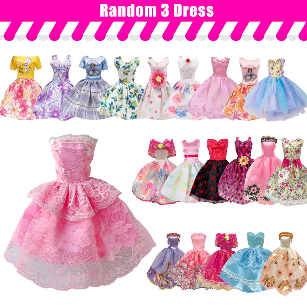 MEZHIFA fashion dresses offer stylish mix-and-match play for dolls.