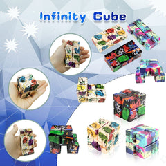 MEZHOBBY infinity cube folding action helps calm busy hands during work.