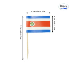 mflagperft Mini Costa Rica flag for cupcakes enhances party treats.