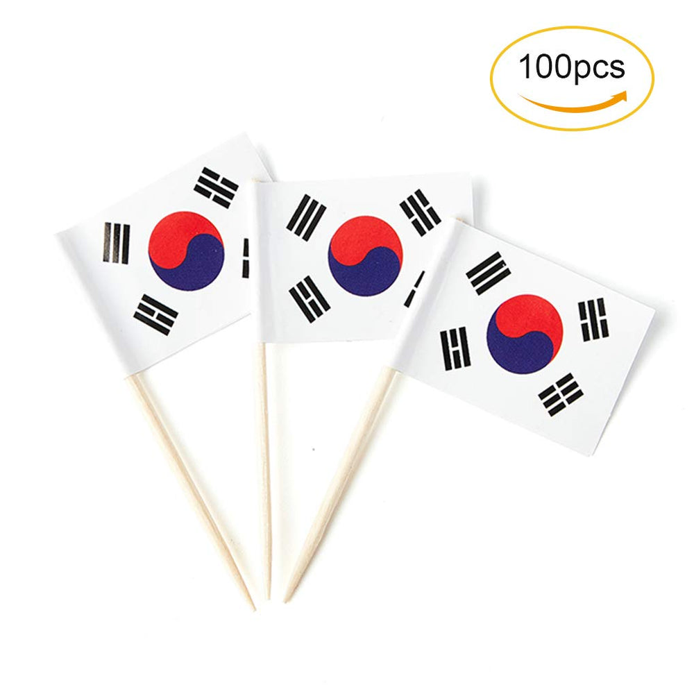 mflagperft South Korea flag appetizer picks for trays