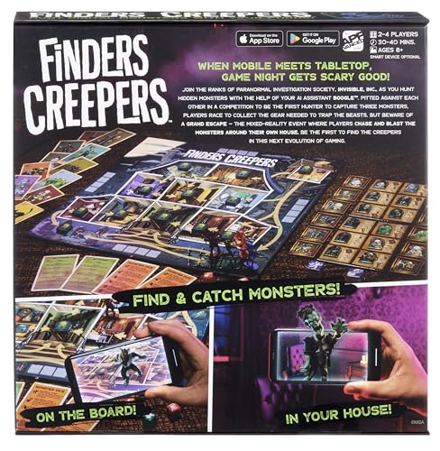 MGA Finders Creepers app-assisted AR experience shown on device screen for immersion.