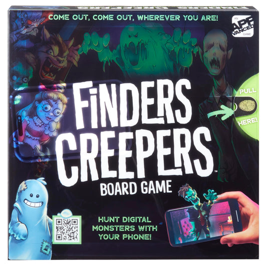 MGA Finders Creepers board game on haunted house board, inviting family strategy and suspense.