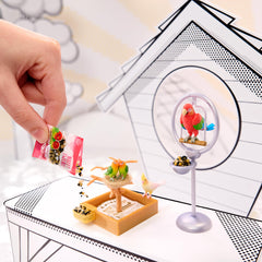 MGA's Miniverse hedgehog family in grass creates a cozy, nature-inspired miniature scene.