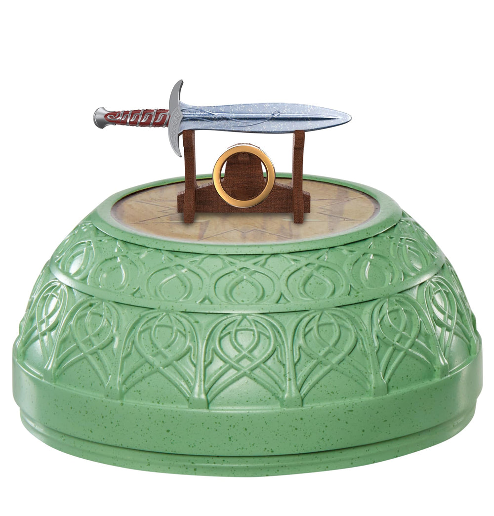 MGA's Miniverse Make It Mini LOTR ball display stand supports showcasing minis.