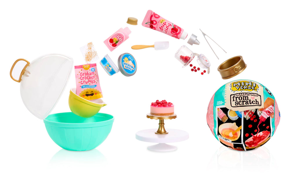 MGA's Miniverse Make It Mini unboxing capsule with realistic mini ingredients for creative display.