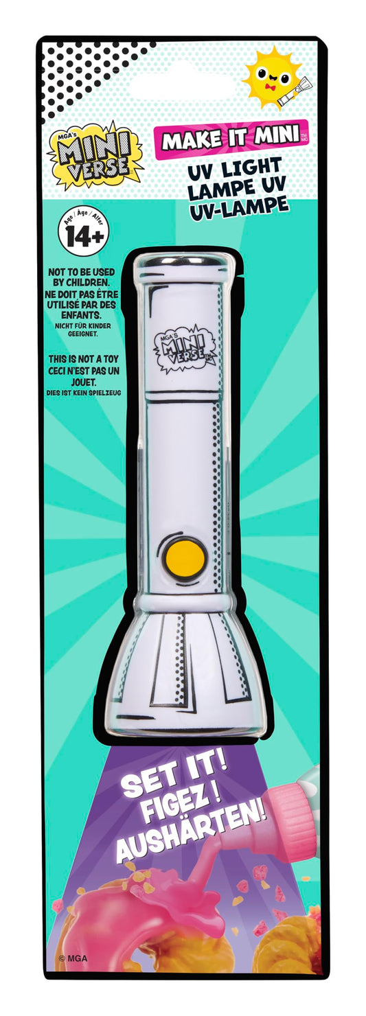 MGA's Miniverse Make It Mini UV Light front view speeds resin curing