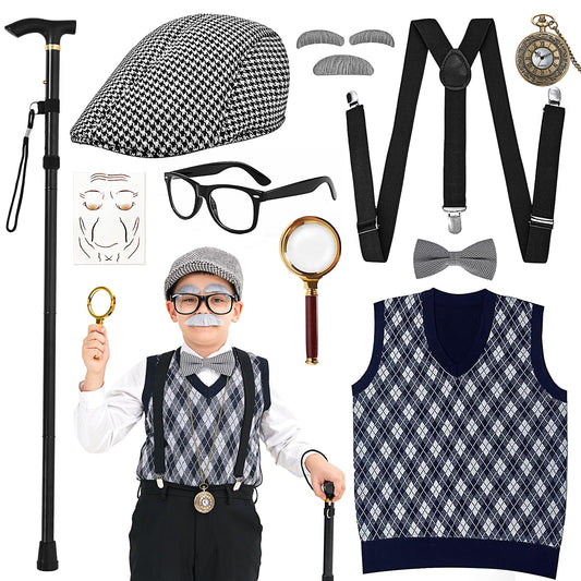 MGparty 100th Day costume cane enhances kids' school celebration look
