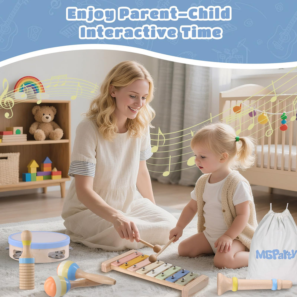 MGparty wood sounder produces crisp tones perfect for cognitive rhythm games.