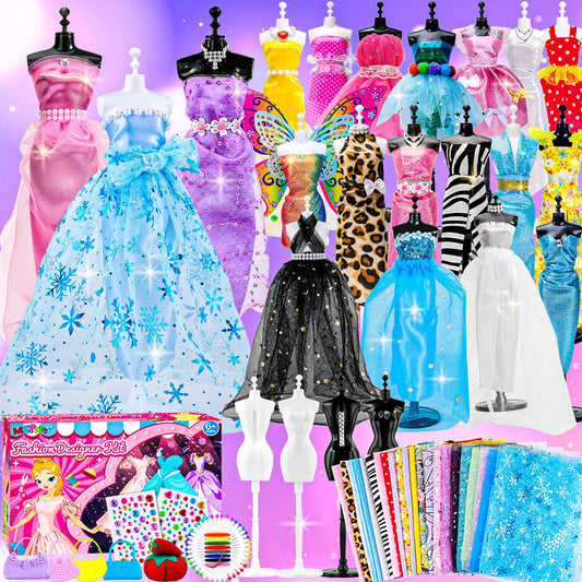 MGparty fashion designer kit with four mannequins for kids to design doll outfits
