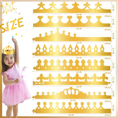 Durable laser gold cardboard MGZTTHW crowns designed for repeated party use
