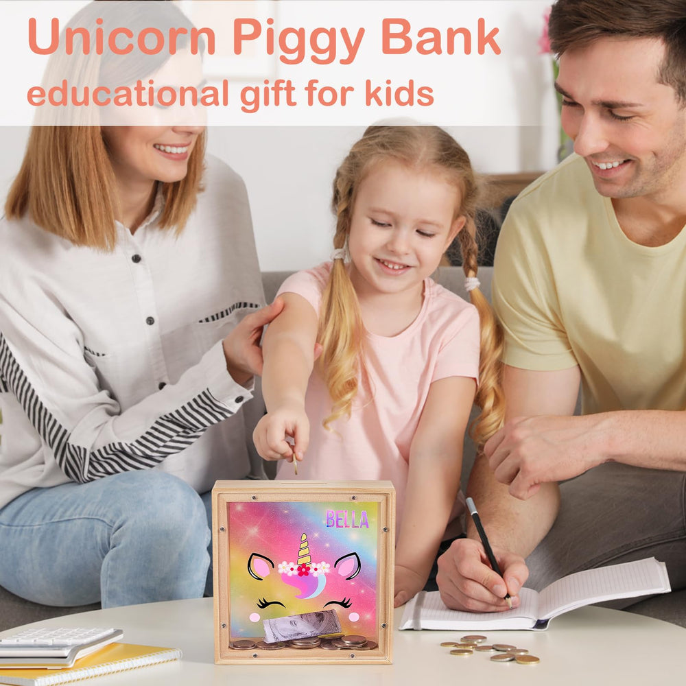 DIY alphabet stickers let children personalize their MHJY bank.
