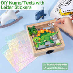 MHJY piggy bank includes two DIY alphabet sticker sheets for personalization.