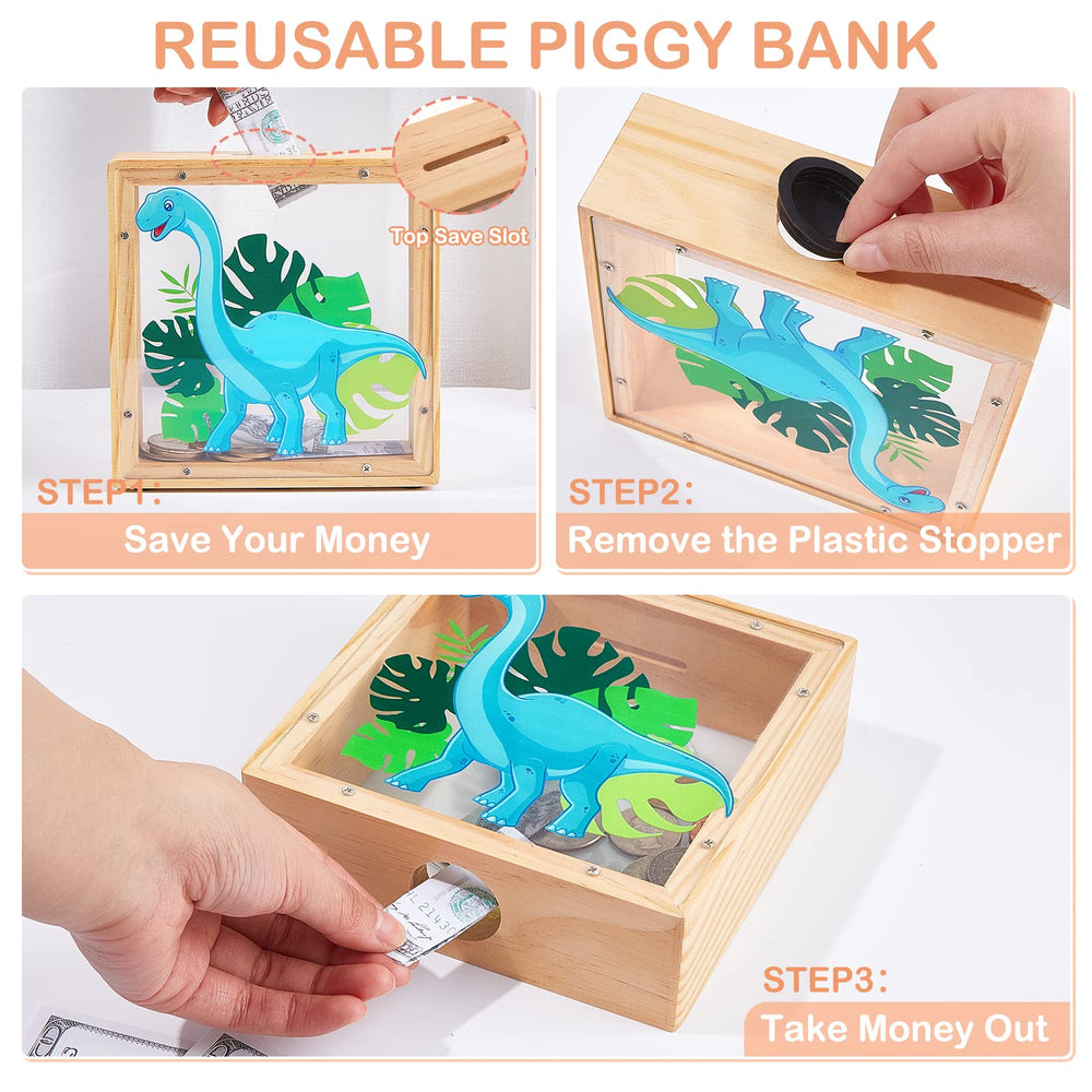 MHJY piggy bank DIY stickers included, encouraging creativity and savings